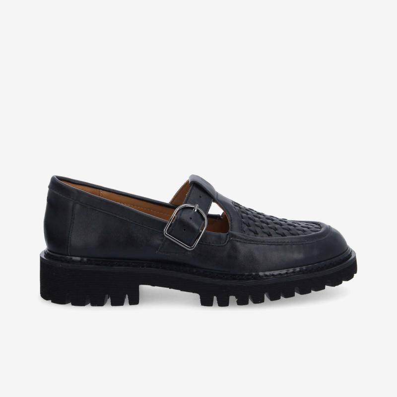 MYSEN BABIES W - NAPPA/WOVEN - BLACK